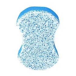Spongeables Pedi-Scrub Foot Exfoliating Sponge with Heel Buffer and Pedicure Oil, Cool Water, Contains Shea Butter & Tea Tree Oil, 20+ Washes, Pack of 1