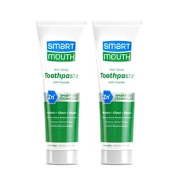 SmartMouth Premium Zinc Ion Toothpaste - Whitening Toothpaste with Fluoride - Refreshing, Anti-Cavity Toothpaste for Adults - Strengthens Enamel - Mild Mint Flavor, 6 oz (2 Pack)