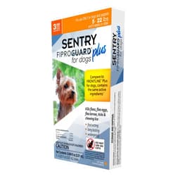 Fiproguard Sentry Fiproguard Plus for Dogs, Flea and Tick Prevention for Dogs (5-22 Pounds), Includes 3 Month Supply of Topical Flea Treatments