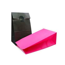 MORANTI Hot Pink Black Party Favor Bags 5.1 X 3.1 X 9.4 Inch Small Party Goody Paper Bags for Wedding Birthday Anniversary Party Gift Bags Snack Candy (Hot Pink Black, 24 CT)