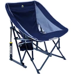 GCI Outdoor Pod Rocker Collapsible Rocking Chair & Outdoor Camping Chair, Indigo Blue