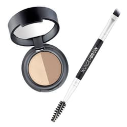 WUNDERBROW Soft Brow Define & Fill Powder Duo, Includes Dual Ended Brush, Vegan and Cruelty Free (Blonde)