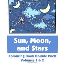 By unknown author (Author) Sun, Moon, and Stars Colouring Book Double Pack (Volumes 1 & 2) (Art-Filled Fun Colouring Books) by Various (2014-02-25)