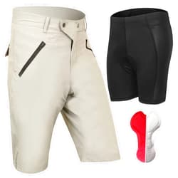 Deux Roues MTB Mountain Bike Shorts - The Magnificent - 4D Padded Baggy Bicycle Cycling Bike Shorts Loose-fit - 2 Zip + 2 Magnet Pockets
