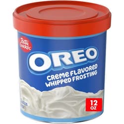 Betty Crocker OREO Creme Flavored Whipped Frosting, Gluten Free Frosting, 12 oz