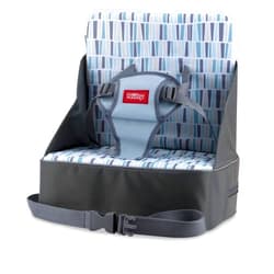 Nuby Easy Go Booster Seat - Travel Booster Seat for Babies and Toddlers - Holds Up to 50 Pounds - 9+ Months - Gray
