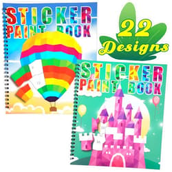 90shine 2PCS Sticker Books for Kids Ages 4-8 Multicolor Design Party Gift Create 22 Pictures