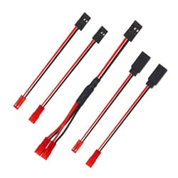 Share Goo 5Pack ShareGoo Male JR to Female JST Y Splitter Harness Parallel Wire & JST to JR Male Female Extension Cable Servo Adapter Compatible with Traxxas Redcat GEN7 HSP RC4WD Tamiya RC Crawler Car
