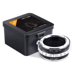 K&F Concept Lens Mount Adapter with Light-reducing Paint for Nikon G Mount F/AI/G Lens to Sony E-Mount/NEX Camera Body