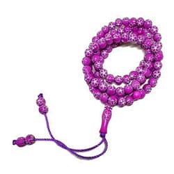 Al-Ameen Muslim Gift Muslim Tasbih 99 Beads AMN-241 Islam Prayer Rosary Islamic Worship Prayer Misbaha Ceremony Religious Eid Ramadan Gift (Violet)