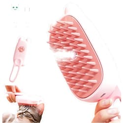 WITIFIG Cat Steamy Brush, Multifunctional Steamy Cat Brush, Self Cleaning Cat Steam Brush for shedding, Pet Steam Brush for Removing Tangled and Loose Hair (Pink)