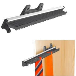 AIYIOUWE Sliding Closet 28 Tie Hanger Extendable Lateral Tie Rack Pull-Out Scarf Belt Storage Display Rail Organizer for Wardrobe, with 28 Hooks for Ties Scarves Belts Side Mount
