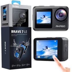 AKASO Brave 7 LE 4K30FPS 20MP WiFi Action Camera with Touch Screen EIS 2.0 Zoom Remote Control 131 Feet Underwater Camera with 2X 1350mAh Batteries Support External Microphone Vlog Camera