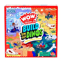 Goliath Wow in The World Build 'Em Up Dinos Adventure Game | Explore The Earth, Learn Crazy Dino Facts, Build A Dino to Win | for 2-4 Players, Ages 6+