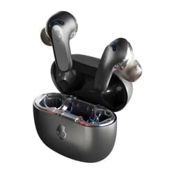 Skullcandy Rail ANC In-Ear Noise cancelling Wireless Earbuds, 27 Hr Battery, Microphone, Works with iPhone Android and Bluetooth Devices - True Black
