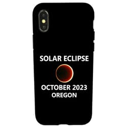 XKMJC1GJHBSY Creationz iPhone X/XS Annular Solar Eclipse 2023 Oregon OR City State October 14 Case