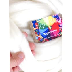 Shep's Wool Shep's Natural White Merino Wool Top Roving Fiber | Super Soft Australian Wool for Spinning | Top Roving Fiber Spinning | Needle Felting Wool & Felting Crafts USA, (8 lb)