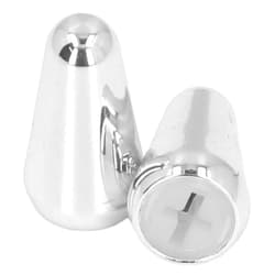 Walfront 2PCS Guitar Pickup Switch Caps 3 Way 5 Way Toggle Switch Knob Tip Replacement with Brass Shell, PP Plastic Core, Suitable for ST TL Style Electric Guitars (Silver)