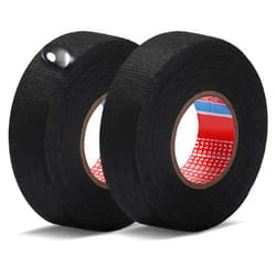 Outus 1 Inch x 49.2 ft Wire Harness Cloth Tape Wiring Harness Automotive Cloth Tape Noise Damping Heat Proof Adhesive Fabric Tape for Automotive Electrical Wrap Protection Insulation Cable Fixed (4 Rolls)