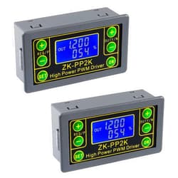 Coliao 2pcs PWM Pulse Signal Generator ZK-PP2K, Function Signal Generator, Cycle Delay Drive Module 3.3-30V 8A Dual Mode High Power PWM Dimming Motor Speed Controller, LCD Pulse Frequency Generator