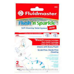 Fluidmaster 8302P8 Flush 'n Sparkle Automatic Toilet Bowl Cleaning System Refills, Bleach 2-Pack