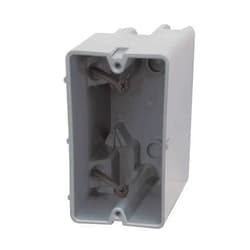 Southwire MSB22 One Device (22.5/Cu) with Adjustable Depth, Heavy Duty 42lb. Mounting Screws Included PVC ELECTRICAL BOX, 1 Gang Plus, Gray