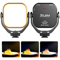 ULANZI VL66 Bi-Color Adjustable Rechargeable 2500-6500K - Mini Video Portable Light on Cam, 2000mAh CRI95+ Dimmable, Ultra Bright Photo & Video Lighting, LED Fill Lamp for DSLR Camcorder Action Camera