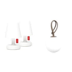 Fatboy Edison The Petit Rechargeable LED Lamp Version 2.0 (2 Pack) BOL-TPE-UL Bolleke Rechargeable Indoor/Outdoor LED Light, Taupe | Portable LED Lights Bundle