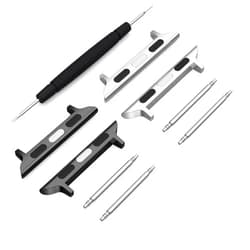 Amzpas 2 PACK Apple Watch Adapter Connector Spring Bar for Apple Watch, Stainless Steel Connector Replaceable Metal Connection Adapter with Replacement Tool for Apple Watch Strap