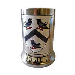 Shield And Crest Tankard with Hand Painted Family Crest
