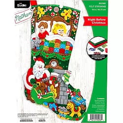 Bucilla, Night Felt Applique Christmas Stocking Kit, 18