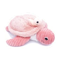 LES DÉGLINGOS PTIPOTOS by SAUVENOU Turtle Mum/Baby Blue – Soft Baby Soft Toy – Newborn Gift Idea – 29 cm, Pink