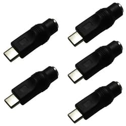 BLLNDX USB to DC Power Adapter 5PCS Type C USB Male to DC 5.5x2.1mm Female Connector Charge Barrel Jack Power Adapter, Type C USB Charging Device Type C Power Adapter
