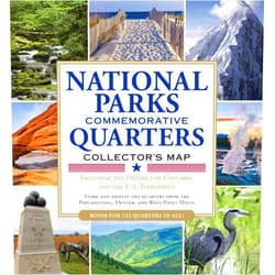 By Peter Pauper Press (Author), David Lindroth (Illustrator) National Parks Commemorative Quarters Collector's Map 2010-2021 (includes both mints, plus the rare West Point quarter release!)