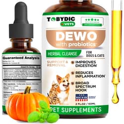 Tobydic Broad Spectrum Herbal Intestinal Defense with Probiotic for Cats & Dogs - Natural Support Helps to Remove Toxins - Supplement Drops - Made in USA