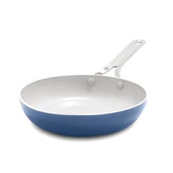 GreenPan Nova 8” Frying Pan Skillet, Induction Suitable Diamond Infused PFOA/PFAS-Free Nontoxic Ceramic Nonstick, Dishwasher and Oven Safe Fry Pan, Quick Even Heating, Ocean