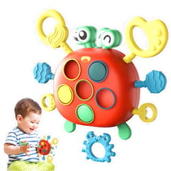DFGEE Baby Montessori Toys for 18 Months, Sensory Toys for Toddlers, Airplane Travel Essential for 1 2 Year Old Birthday Gifts Pull String Activity Motor Skills for Travel, Kids Gifts for Boys Girls