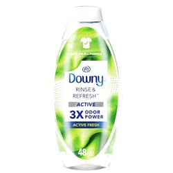 Downy RINSE & REFRESH Laundry Odor Remover and Fabric Softener for Activewear, Active Fresh Scent, 48 oz