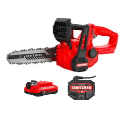 CRAFTSMAN Mini Chainsaw, 10 inch Mini Chainsaw Cordless, Electric Chain Saw, V20 Battery and Charger Included, Handheld Tree Trimmer Wood Cutter (CMCCS610D1)