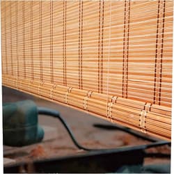 FMNV Natural Bamboo Curtain, Sunscreen Blinds, Breathable Roman Blinds, Decoration Shading Partition Vintage Curtain, for Outdoor/Indoor/Living Room/Tea Room (W X H)