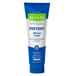 Medline Remedy Specialized Silicone Cream, Unscented (4 fl oz), Gentle Breathable Film for All Ages, Paraben-free and Hypoallergenic Skin Care Cream, Barrier Cream for Dry Cracked Skin