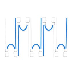 BETAFPV 5pcs BT2.0 Double Connectors Cable 2S Whoop Cable Pigtail with 1.0mm Banana Connector 45mm 22AWG Compatible for 2S FPV Whoop Drone like Cetus X 2S