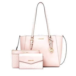 Michael Kors Charlotte Large 3-in-1 Tote Crossbody Handbag Leather (Powder Blush) 35R3GCFT3T-424