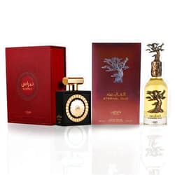 Lattafa Pride NEBRAS & ETERNAL OUD - Unisex EDP Sprays 100ML (3.4OZ), Long Lasting & Luxurious Fragrances For Men & Women. (AMAZING BUNDLE)
