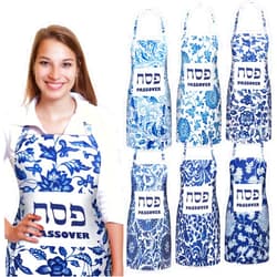 Glitopper 6 Pieces Passover Kitchen Apron Passover Pesach Designed Apron for Seder Gifts Decor