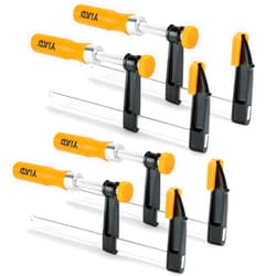 YIAD DRAGON HORSE 4-Pack Bar Clamps for Woodworking, 6-inch Clamps Heavy Duty Steel F-Clamp Sets with 300 lbs Load Limit with Ergonomic Handle, Ideal for Home Renovation, Workshops, and Woodworking Projects