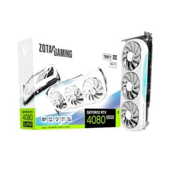 ZOTAC Gaming GeForce RTX 4080 Super Trinity OC White Edition DLSS 3 16GB GDDR6X 256-bit 23 Gbps PCIE 4.0 Gaming Graphics Card, IceStorm 2.0 Advanced Cooling, Spectra RGB Lighting, ZT-D40820Q-10P