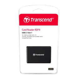 Transcend RDF9 Card Reader - CompactFlash, microSDHC, microSDXC, SDHC, SDXC, SD, microSD, CompactFlash (UDMA7) - USB 3.1 Type AExternal