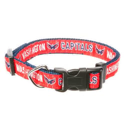 Pets First NHL PET Collar Washington Capitals Dog Collar, Size Medium Hockey Team Collar for Dogs & Cats. A Shiny & Colorful Dog & Cat Collar Licensed by The NHL