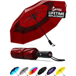 Repel Umbrella Windproof Travel Umbrellas for Rain - Easy Auto Open Close, Durable & Compact Umbrella, Strong Fiberglass Frame, Waterproof Canopy - Backpack, Purse, Portable Umbrella for Travel